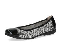 CAPRICE Damen 9-22152-41, Zapatos Tipo Ballet Mujer, Black Zebra, 38 EU