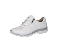 CAPRICE Damen 9-23718-44, Zapatillas Mujer, Blanco y Plateado, 36 EU Ancho