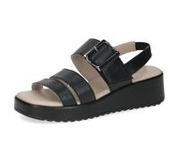CAPRICE Damen 9-28300-46, Sandalias Planas Mujer, Napa Negra, 36 EU