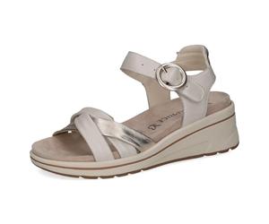 CAPRICE Damen 9-28304-46, Sandalias con cuña Mujer, Offw Perl Com, 40 EU Ancho