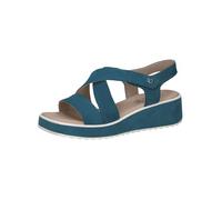 CAPRICE Damen 9-28305-44, Sandalias Planas Mujer, Nubuc Azul, 39 EU