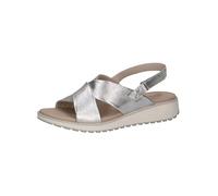 CAPRICE Damen 9-28703-42, Sandalias Planas Mujer, Metal Plateado, 42 EU