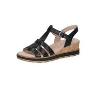 CAPRICE Damen 9-28709-44, Sandalias con cuña Mujer, Color Negro, 38 EU