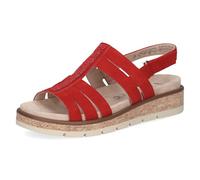 CAPRICE Damen 9-28752-46, Sandalias Planas Mujer, Piel Ante roja, 38 EU