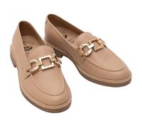 CAPRICE FOOTWEAR Loafer MIA Mocassim Feminino em Couro Genuíno Anilina Elegante com Aplicação e Feito em Portugal (Beige, Sistema Tallas Calzado EU, Adulto, Mujer, Números, Mediano, 40)
