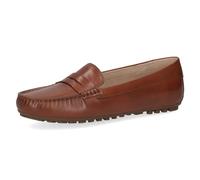 Caprice Mocasines de Cuero Elegante para Mujer, Cognac Nappa, 42 EU