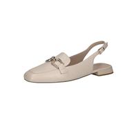 CAPRICE Mocasines de Piel Elegante para Mujer, Cream Perlato, 38 EU