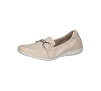 CAPRICE Mocasines de Piel para Mujer con Hebilla, Cream Perlato, 37 EU