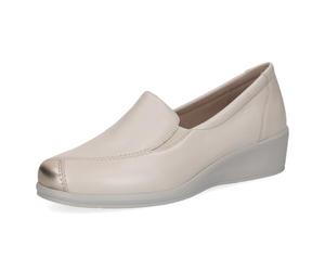 CAPRICE Mocasines para Mujer, 9-24350-45, Color Crema y Dorado, Talla 8.5 de Reino Unido