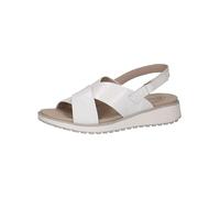 CAPRICE Mujer 9-28703-42, Sandalias Planas, Naplak Blanco, 42 EU