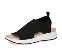CAPRICE Mujer 9-28706-42, Sandalias Planas, Knit Negro, 36 EU