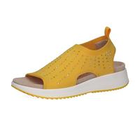 Caprice Mujer 9-28706-42, Sandalias Planas, Tejido Amarillo, 35.5 EU