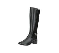 CAPRICE Mujer Long Boot Flat 9-25600-43, Botas a la Altura de Rodilla, Peine Negro, 38.5 EU