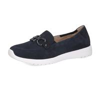 CAPRICE Pantuflas de Piel cómodas para Mujer, Ocean Suede, 38 EU