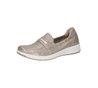 CAPRICE Pantuflas de piel cómodas para mujer, Stone Per Deer, 40 EU Ancho