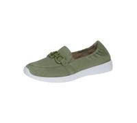 CAPRICE Pantuflas de Piel cómodas para Mujer, Suede Verde, 40 EU