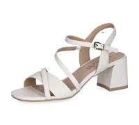Caprice Sandalia de mujer 9-28302-46 con tacón, napa blanca, talla 37 EU