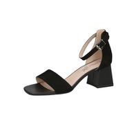 CAPRICE Sandalia de mujer con tacón 9-28302-42, color negro, talla 41 EU, Piel negra., 41 EU