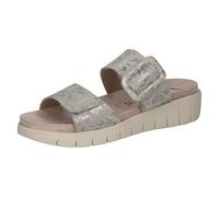 Caprice Sandalia para mujer 9-27203-44, color blanco roto/plateado, talla 39 EU amplia