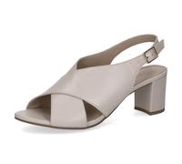 Caprice Sandalia para Mujer 9-28309-46 con tacón, Crema Perlato, Talla 37,5 EU