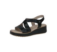 CAPRICE Sandalia plana para mujer 9-28305-44, color negro, talla 37 EU, Color negro., 37 EU