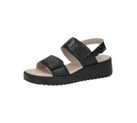 CAPRICE Sandalia plana para mujer 9-28307-44, color negro, talla 39 EU, Color negro., 39 EU