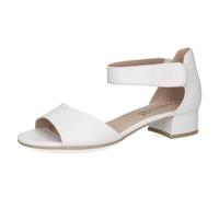 CAPRICE Sandalias de mujer con tacón en piel con tiras, Color blanco., 39 EU