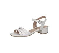 CAPRICE Sandalias de Mujer con tacón en Piel Festivo, Color Blanco., 40.5 EU