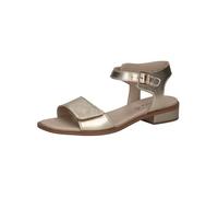 CAPRICE Sandalias Planas de Cuero de Las Mujeres Festivo, Lt Gold Metal, 37 EU