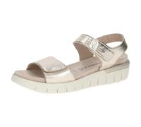 CAPRICE Sandalias planas para mujer 9-28701-42 LT.Gold Metal, 39 EU, Lt Gold Metal, 39 EU Ancho