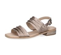 CAPRICE Sandalias planas para mujer 9-28711-42, Gris pardo metálico, 39 EU