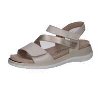 Caprice Sandalias planas para mujer 9-28716-44, OFFWH/LT Gold, 40 EU