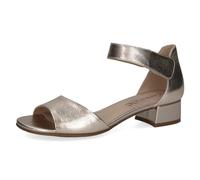 CAPRICE Women' 9-28212-42, Sandalia con talón Mujer, Metal Platino, 42 EU