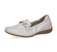 CAPRICE Zapatilla de Mujer de Piel con Hebilla, Ciervo Blanco, 36 EU