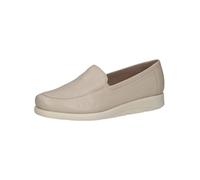 CAPRICE Zapatilla de Mujer de Piel Elegante, Nappa Blanco Roto, 42 EU