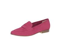 CAPRICE Zapatilla de mujer de piel elegante, Suede fucsia, 41 EU