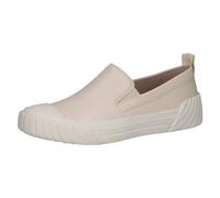 CAPRICE Zapatilla Plana de Piel para Mujer, Cream Perlato, 36 EU