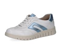 CAPRICE Zapatillas Deportivas para Mujer 9-23762-46, Color Blanco/LT.Blue, 42 EU Ancho