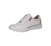 CAPRICE Zapatillas Deportivas para Mujer, Color Blanco/Plateado, Talla 39 EU, Blanco y Plateado, 39
