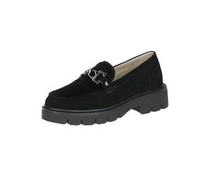 CAPRICE Zapatillas para Mujer 9-24703-43, Mocasín, Piel Negra, 41 EU