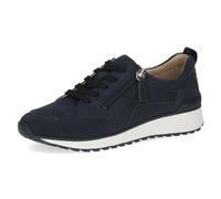 Caprice Zapatillas Planas de Piel con Cremallera para Mujer, Ocean Suede, 37 EU
