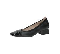 CAPRICE Zapatos de Mujer en Piel Tacón pequeño, Peine Negro, 37.5 EU