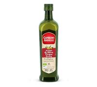 CAPRICHO ANDALUZ Aceite de Oliva Virgen Extra Ecológico PET de 1L- Tamaño Práctico, Ideal para Cocinar, Aliñar o Aderezar tus Ensaladas y Comidas.