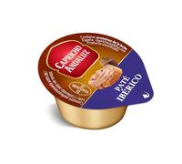 Capricho Andaluz - Caja Paté Ibérico 60 Unidades en Monodosis de 25 gr, Untable para tus Desayunos y Meriendas con un Envasado Práctico y Cómodo para Llevar