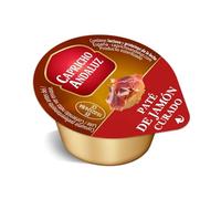 Capricho Andaluz Paté de Jamón Curado 40 x 25g - Tarrinas Individuales, Paté Español, Aperitivos, Catering y Hostelería