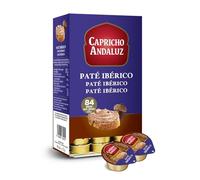 Capricho Andaluz - Paté Ibérico Expositor 84 Monodosis 25g - Cremoso Untable Premium, Ideal para Desayunos, Meriendas y Hostelería