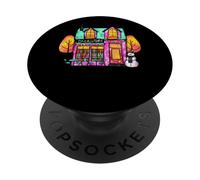Caprichosa Librería Muñeco De Nieve Escena Acog PopSockets PopGrip Adhesivo