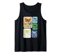 Caprichosa Mariposa Flor Naturaleza Arte Color Estilo Artista Camiseta sin Mangas