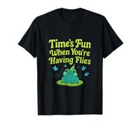 Caprichoso Cottagecore Frog Pun Time Fun Flies Camiseta