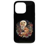 Caprichoso Fox Cottagecore Luna Llena Dark Academia Carcasa para iPhone 13 Pro